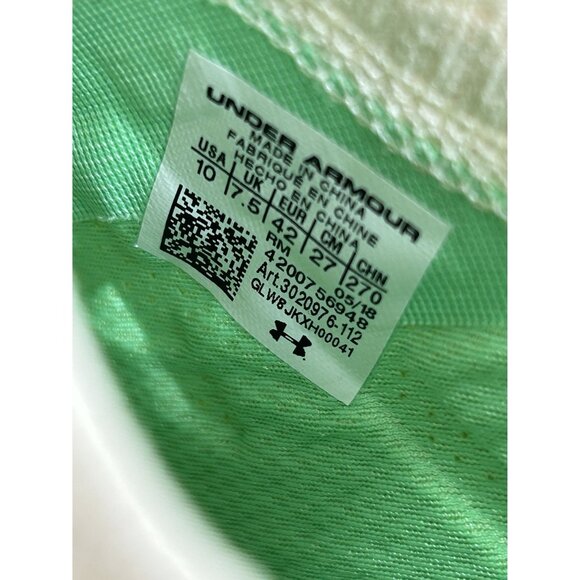 Under Armour HOVR Phantom 1 White Teal Athletic Running Shoes Womens Size 10 - Picture 7 of 8